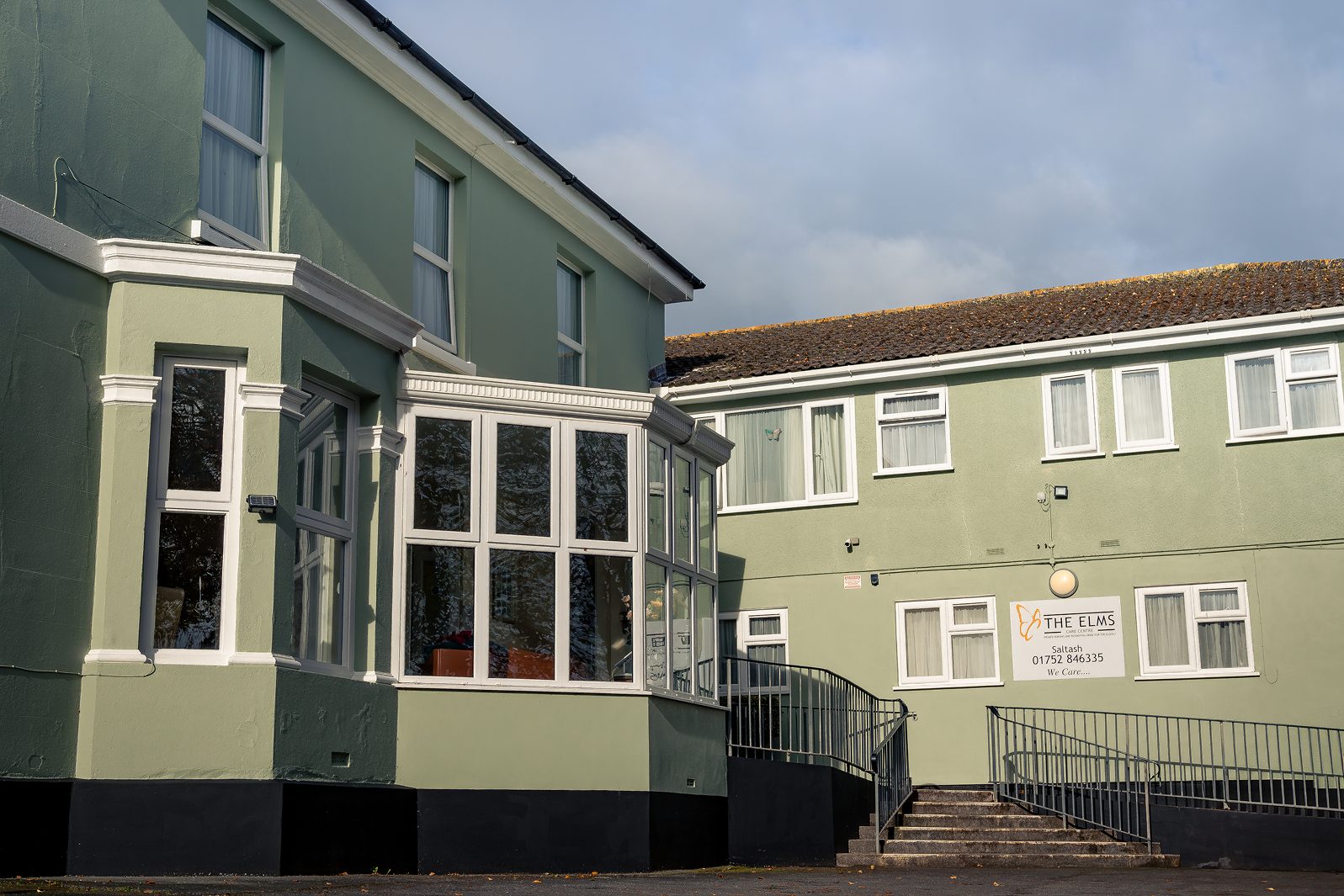 The front entrance of The Elms Care Centre in Saltash